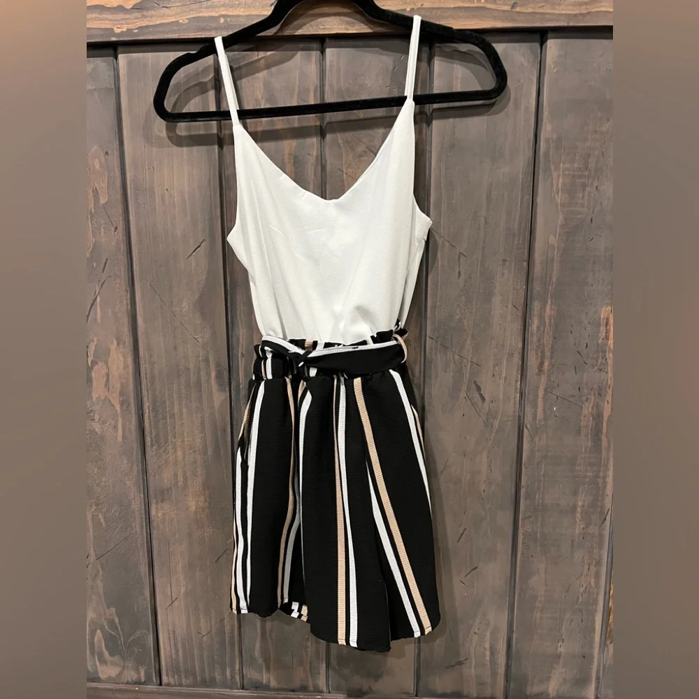 Romper shorts jumpsuit striped - Picture 2 of 3